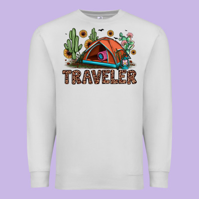 Traveler Premium Sweatshirt Designed By Jahusdesignshop