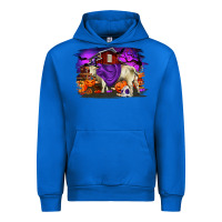 Cobalt Charolais Bull Halloween Urban Hoodie - RanaPortraitStore