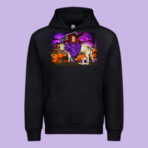 Charolais Bull Halloween Urban Hoodie Designed By Ranaportraitstore