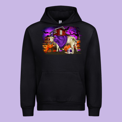 Charolais Bull Halloween Urban Hoodie Designed By Ranaportraitstore