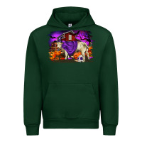 Forest Green Charolais Bull Halloween Urban Hoodie - RanaPortraitStore