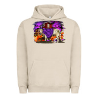 Pigment French Oak Charolais Bull Halloween Urban Hoodie - RanaPortraitStore