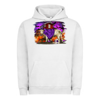 Pigment Lunar Rock Charolais Bull Halloween Urban Hoodie - RanaPortraitStore