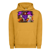 Pigment Peanut Butter Charolais Bull Halloween Urban Hoodie - RanaPortraitStore