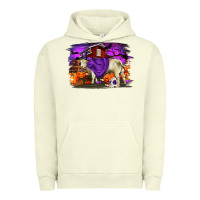 Pigment Pistachio Charolais Bull Halloween Urban Hoodie - RanaPortraitStore