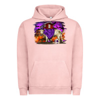Pigment Salmon Charolais Bull Halloween Urban Hoodie - RanaPortraitStore