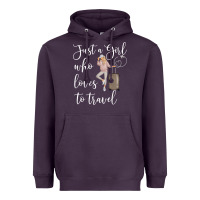 Plum just a girl who loves to travel traveling women nomad t shirt Heavyweight Hoodie - baoMotion