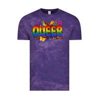 Cloud Purple queer Vintage Tee - FaDigitalArtStudio