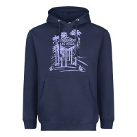 Navy las vegas strip retro famous sign nevada traveler souvenir t shirt Heavyweight Hoodie - baoMotion