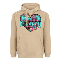 Mushroom mommy leopard turquoise heart Heavyweight Hoodie - JahusDesignShop
