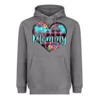 Storm mommy leopard turquoise heart Heavyweight Hoodie - JahusDesignShop