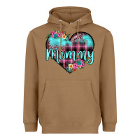 Toasted Coconut mommy leopard turquoise heart Heavyweight Hoodie - JahusDesignShop