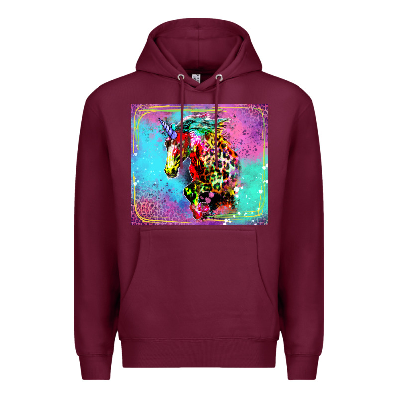 Colorful Unicorn Horse Premium Hoodie by LillyAllenDesigns | Teevron