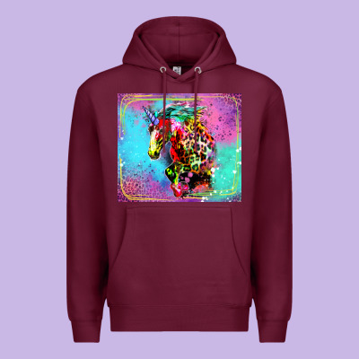 Colorful Unicorn Horse Premium Hoodie Designed By Lillyallendesigns