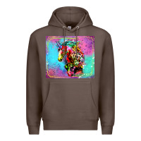 Coffee Colorful Unicorn Horse Premium Hoodie - LillyAllenDesigns