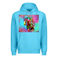 Ocean Blue Colorful Unicorn Horse Premium Hoodie - LillyAllenDesigns