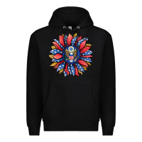 Black american sunflower Premium Hoodie - Jasminsmagicworld