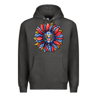 Charcoal Heather american sunflower Premium Hoodie - Jasminsmagicworld