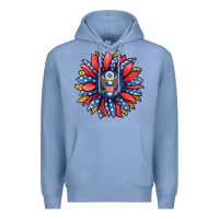 Colony Blue american sunflower Premium Hoodie - Jasminsmagicworld