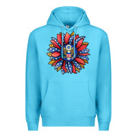 Ocean Blue american sunflower Premium Hoodie - Jasminsmagicworld