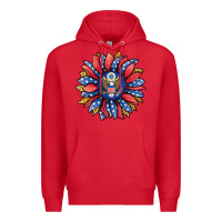 Red american sunflower Premium Hoodie - Jasminsmagicworld