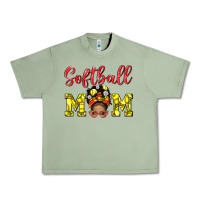 Oil Green softball mom  and afro messybun mom bbs Urban Heavy Tee - BundleAndBundleShop
