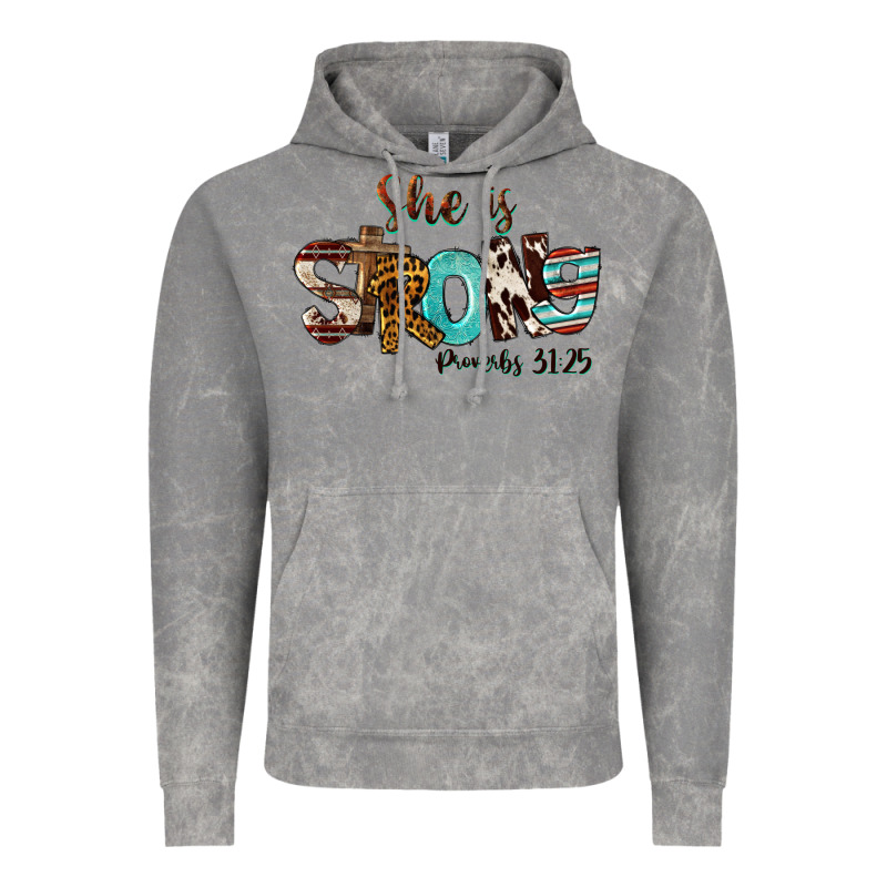 She Is Strong Proverbs 31 25 Vintage Hoodie by FaDigitalArtStudio | Teevron