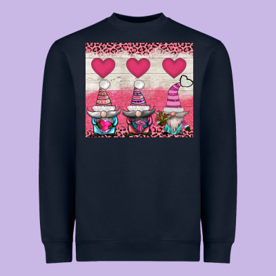 V.d 3 Gnomes And Hearts Heavyweight Sweatshirt Designed By Adodesignshop