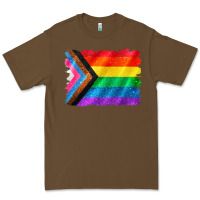 Cacao Pride flag background Premium Tee - CowGirlArtShop
