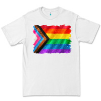 White Pride flag background Premium Tee - CowGirlArtShop