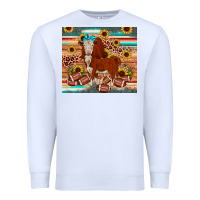 White football hereford sunflower tumbler Premium Sweatshirt - JahusDesignShop