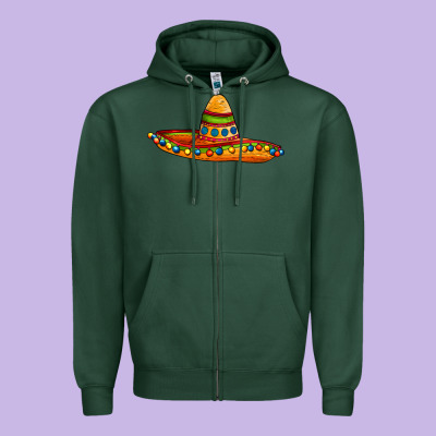 Sombrero Zipper Hoodie Designed By Adodesignshop