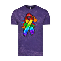 Cloud Purple Pride ribbon Vintage Tee - FaDigitalArtStudio