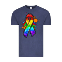 Vintage Denim Pride ribbon Vintage Tee - FaDigitalArtStudio