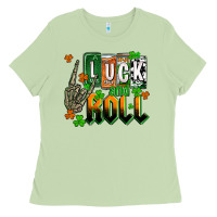 Matcha St. Patrick's Luck and roll Ladies Tee - OliviaCreatesArt