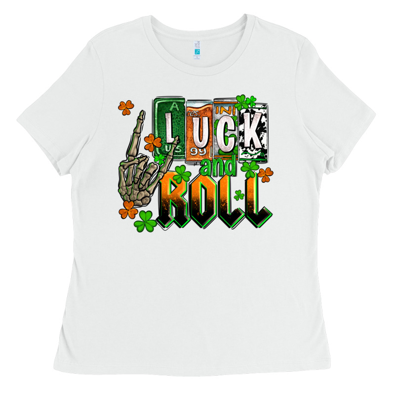 St. Patrick's Luck And Roll Ladies Tee by OliviaCreatesArt | Teevron