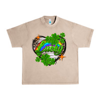 French Oak lucky heart St. Patricks Day Urban Heavy Tee - FaDigitalArtStudio