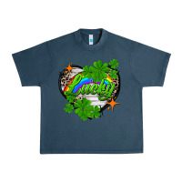 Midnight Navy lucky heart St. Patricks Day Urban Heavy Tee - FaDigitalArtStudio