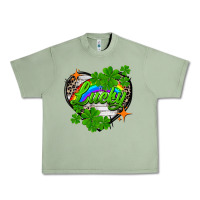 Oil Green lucky heart St. Patricks Day Urban Heavy Tee - FaDigitalArtStudio