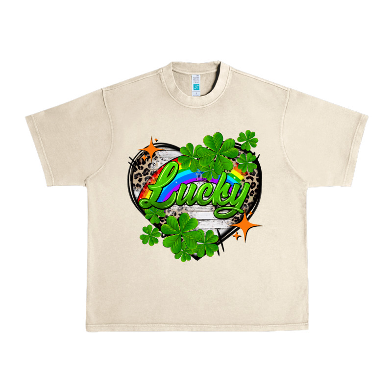 Lucky Heart St. Patricks Day Urban Heavy Tee by FaDigitalArtStudio | Teevron