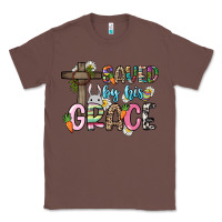 Chestnut Saved by his grace Easter Day Classic Tee - HowdyJamesFarm