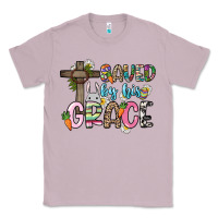 Lilac Saved by his grace Easter Day Classic Tee - HowdyJamesFarm