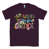 Plum Saved by his grace Easter Day Classic Tee - HowdyJamesFarm