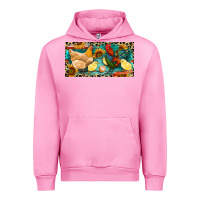 Fuchsia Pink Chicken rooster and chicks with leopard Urban Hoodie - RanaPortraitStore