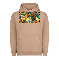 Pigment Burro Chicken rooster and chicks with leopard Urban Hoodie - RanaPortraitStore
