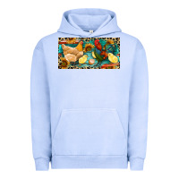 Pigment Grape Ice Chicken rooster and chicks with leopard Urban Hoodie - RanaPortraitStore