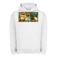 Pigment Lunar Rock Chicken rooster and chicks with leopard Urban Hoodie - RanaPortraitStore