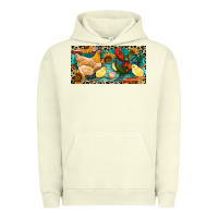 Pigment Pistachio Chicken rooster and chicks with leopard Urban Hoodie - RanaPortraitStore