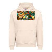 Sandshell Chicken rooster and chicks with leopard Urban Hoodie - RanaPortraitStore