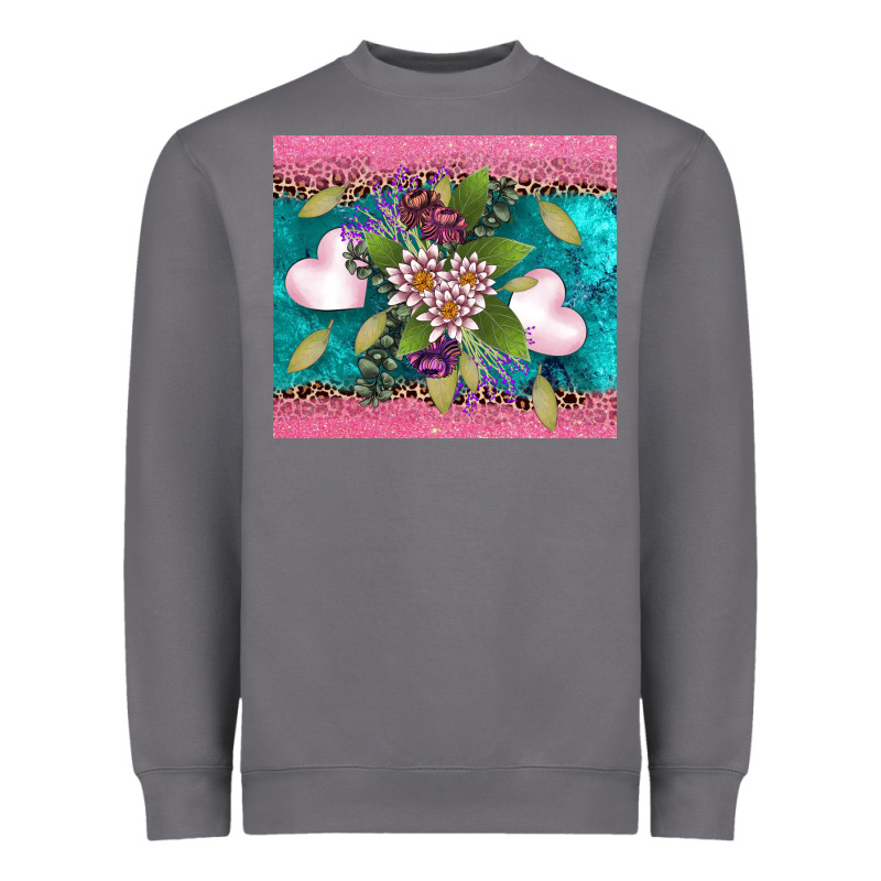V.d Flowers And Hearts Heavyweight Sweatshirt by AdoDesignShop | Teevron